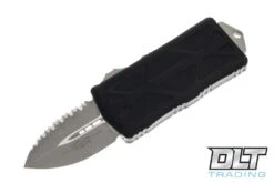 Microtech 157-12AP Exocet D/E - Black Handle - Apocalyptic Blade