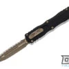 Microtech 227-15AP Dirac Delta D/E - Black Handle - Bronze Apocalyptic Blade
