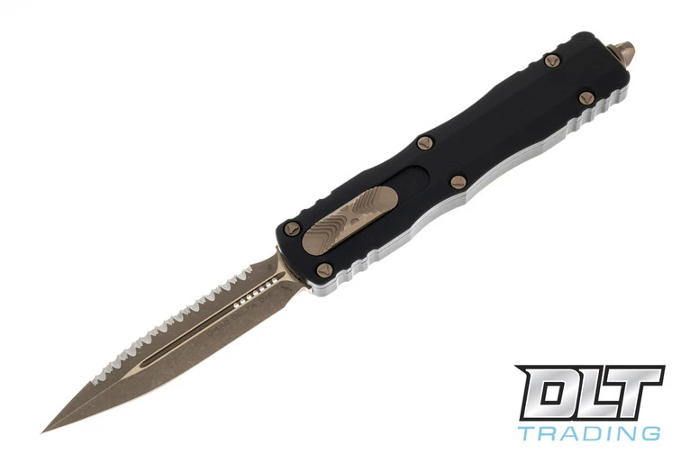 Microtech 227-15AP Dirac Delta D/E - Black Handle - Bronze Apocalyptic Blade 1 Microtech 227-15AP Dirac Delta D/E - Black Handle - Bronze Apocalyptic Blade
