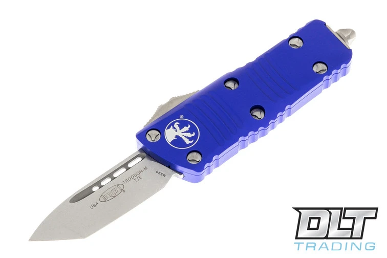 Microtech 240-10PU Mini Troodon T/E - Purple Handle - Stonewashed Blade 1 Microtech 240-10PU Mini Troodon T/E - Purple Handle - Stonewashed Blade