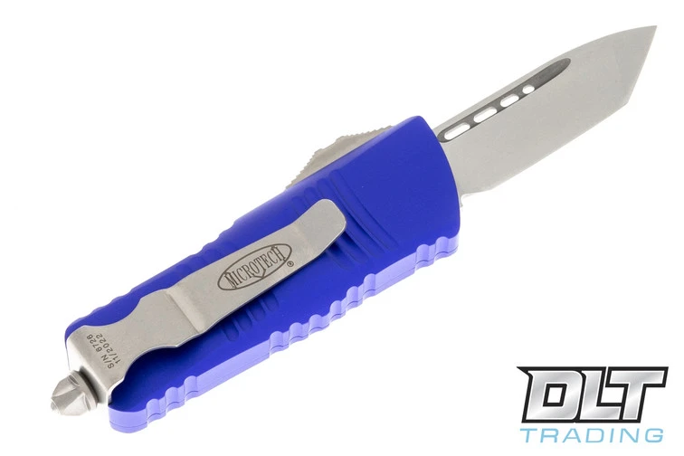 Microtech 240-10PU Mini Troodon T/E - Purple Handle - Stonewashed Blade 2 Microtech 240-10PU Mini Troodon T/E - Purple Handle - Stonewashed Blade - Image 2