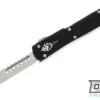Microtech 419W-10S UTX-70 Warhound - Black Handle - Stonewashed Blade - Signature Series
