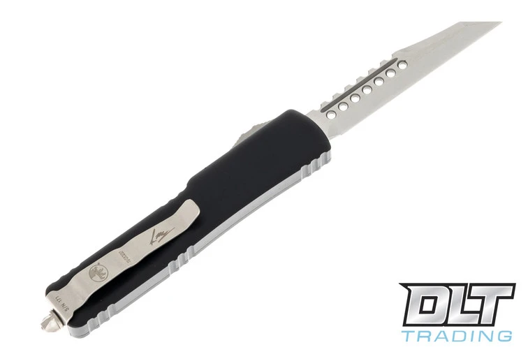 Microtech 419W-10S UTX-70 Warhound - Black Handle - Stonewashed Blade - Signature Series 2 Microtech 419W-10S UTX-70 Warhound - Black Handle - Stonewashed Blade - Signature Series - Image 2