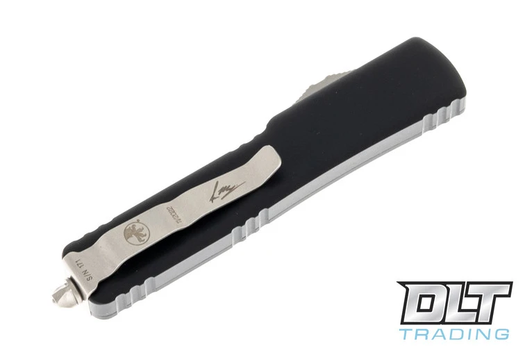 Microtech 419W-10S UTX-70 Warhound - Black Handle - Stonewashed Blade - Signature Series 4 Microtech 419W-10S UTX-70 Warhound - Black Handle - Stonewashed Blade - Signature Series - Image 4