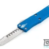 Microtech 619-10BL Troodon Hellhound - Blue Handle - Stonewash Blade
