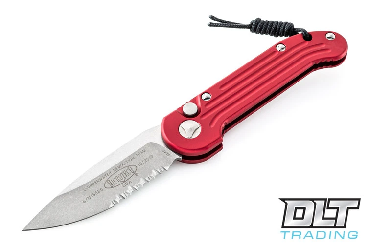 Microtech 135-11RD LUDT - Red Handle - Stonewash Blade 1 Microtech 135-11RD LUDT - Red Handle - Stonewash Blade