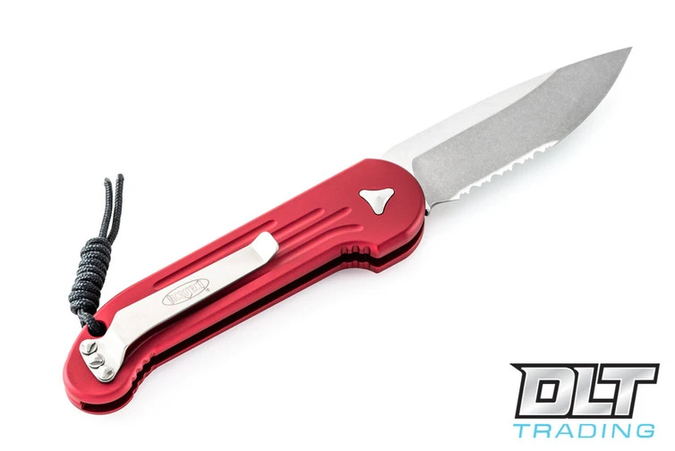 Microtech 135-11RD LUDT - Red Handle - Stonewash Blade 2 Microtech 135-11RD LUDT - Red Handle - Stonewash Blade - Image 2