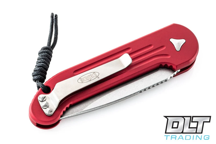 Microtech 135-11RD LUDT - Red Handle - Stonewash Blade 4 Microtech 135-11RD LUDT - Red Handle - Stonewash Blade - Image 4