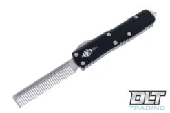 Microtech 234-10TBC Tactical Beard Comb - Black Handle - Stonewashed Blade
