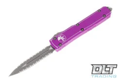 Microtech 122-D12DVI Ultratech D/E - Distressed Violet Handle - Apocalyptic Blade