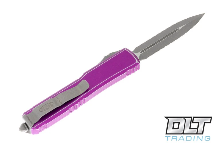 Microtech 122-D12DVI Ultratech D/E - Distressed Violet Handle - Apocalyptic Blade 2 Microtech 122-D12DVI Ultratech D/E - Distressed Violet Handle - Apocalyptic Blade - Image 2