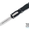 Microtech 225-10 Dirac D/E - Black Handle - Stonewashed Blade