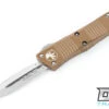 Microtech 138-10TA Troodon D/E - Tan Handle - Stonewashed Blade