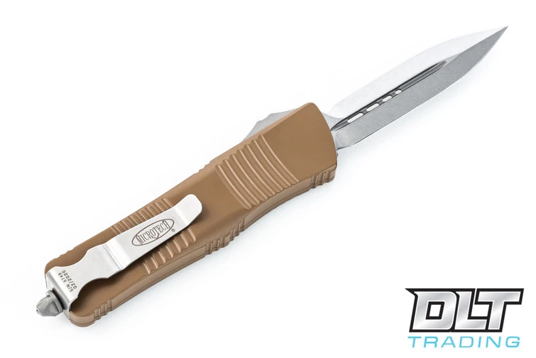 Microtech 138-10TA Troodon D/E - Tan Handle - Stonewashed Blade 2 Microtech 138-10TA Troodon D/E - Tan Handle - Stonewashed Blade - Image 2