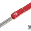 Microtech 223-10RD Ultratech Spartan - Red Handle - Stonewashed Blade