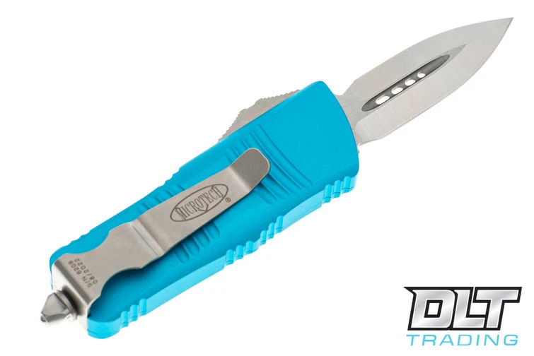 Microtech 238-4TQ Mini Troodon D/E - Turquoise Handle - Satin Blade 2 Microtech 238-4TQ Mini Troodon D/E - Turquoise Handle - Satin Blade - Image 2