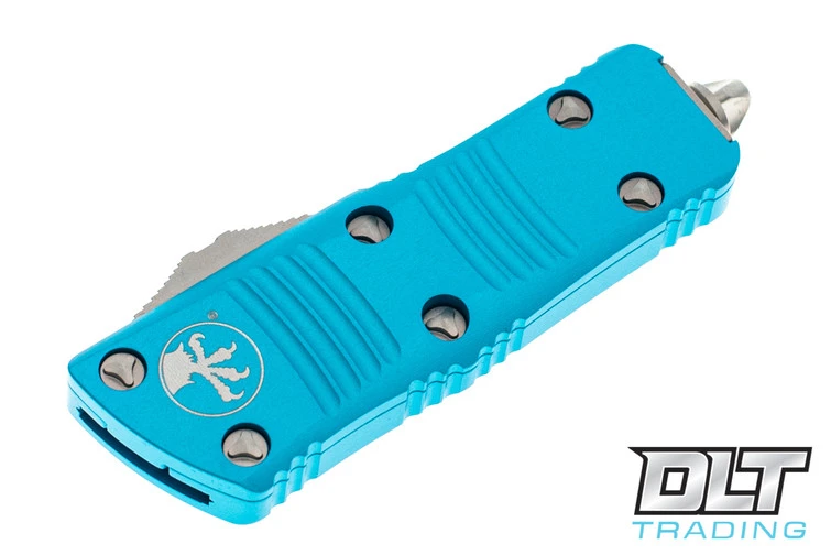 Microtech 238-4TQ Mini Troodon D/E - Turquoise Handle - Satin Blade 3 Microtech 238-4TQ Mini Troodon D/E - Turquoise Handle - Satin Blade - Image 3