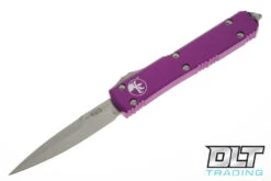 Microtech 120-10VI Ultratech Bayonet - Violet Handle - Stonewashed Blade