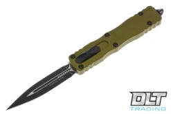 Microtech 225-1OD Dirac D/E - OD Green Handle - Black Blade