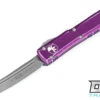 Microtech 123-10DVI Ultratech T/E - Distressed Violet Handle - Apocalyptic Blade