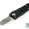 Microtech 240-10 Mini Troodon T/E - Black Handle - Stonewashed Blade