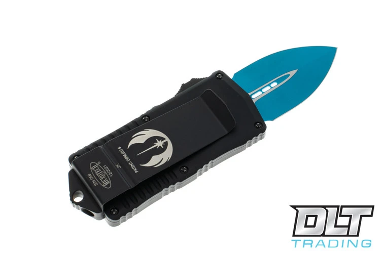 Microtech 157-1JK Exocet D/E Jedi Knight - Black Handle - Blue Blade 2 Microtech 157-1JK Exocet D/E Jedi Knight - Black Handle - Blue Blade - Image 2
