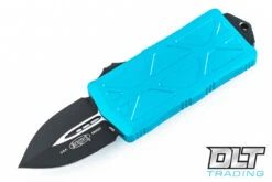 Microtech 157-1TQ Excocet - Turquoise Handle - Black Blade