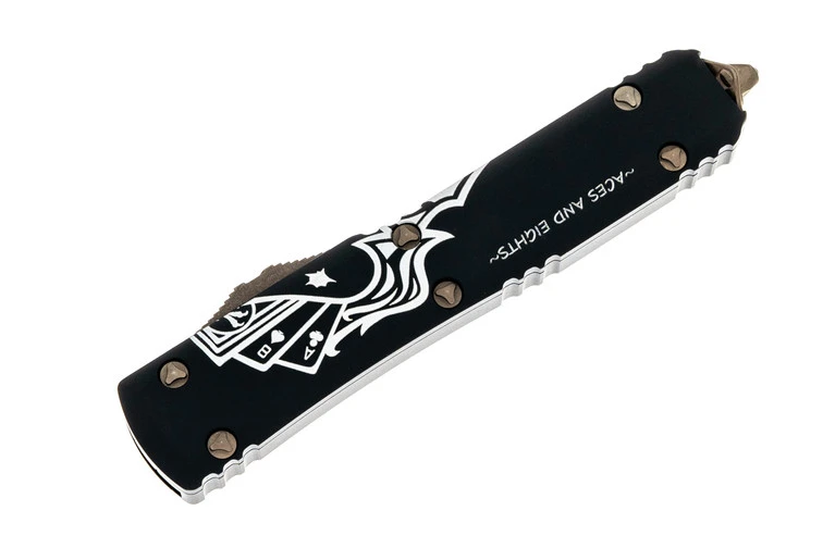 Microtech 121-13DMS Ultratech S/E - Black Handle - Bronze Apocalyptic Blade - Deadman's … 3 Microtech 121-13DMS Ultratech S/E - Black Handle - Bronze Apocalyptic Blade - Deadman's … - Image 3