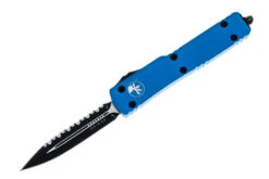 Microtech 147-3BL UTX-70 D/E - Blue Handle - Black Blade