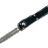 Microtech 147-D12DBK UTX-70 D/E - Distressed Black Handle - Apocalyptic Blade