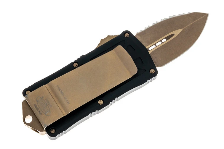 Microtech 157-15 Exocet D/E - Black Handle - Bronze Blade 2 Microtech 157-15 Exocet D/E - Black Handle - Bronze Blade - Image 2