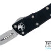 Microtech 238-10 Mini Troodon D/E - Black Handle - Stonewashed Blade