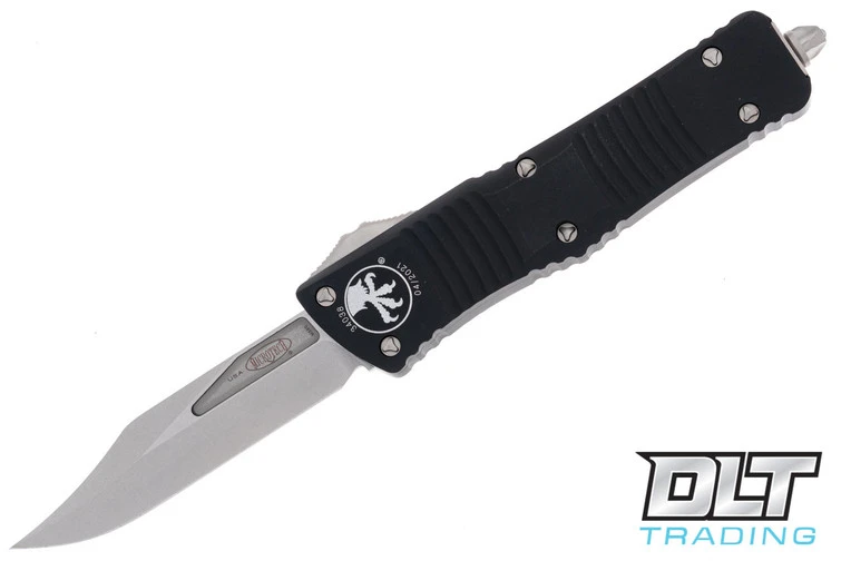 Microtech 146-10 Combat Troodon Bowie - Black Handle - Stonewashed Blade 1 Microtech 146-10 Combat Troodon Bowie - Black Handle - Stonewashed Blade