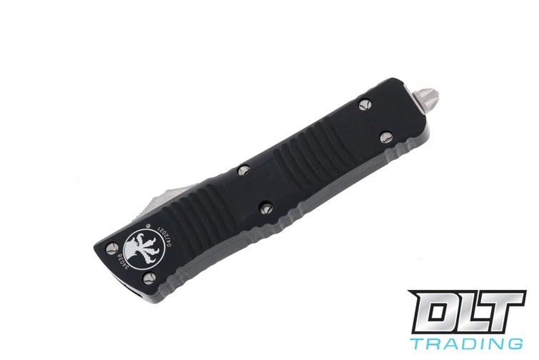 Microtech 146-10 Combat Troodon Bowie - Black Handle - Stonewashed Blade 4 Microtech 146-10 Combat Troodon Bowie - Black Handle - Stonewashed Blade - Image 4