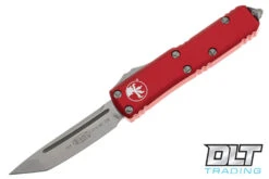 Microtech 233-10RD UTX-85 T/E - Red Handle - Stonewashed Blade