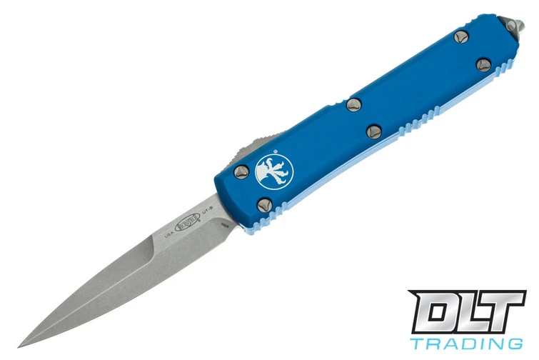 Microtech 120-10BL Ultratech Bayonet - Blue Handle - Stonewashed Blade 1 Microtech 120-10BL Ultratech Bayonet - Blue Handle - Stonewashed Blade