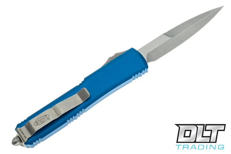 Microtech 120-10BL Ultratech Bayonet - Blue Handle - Stonewashed Blade 2 Microtech 120-10BL Ultratech Bayonet - Blue Handle - Stonewashed Blade - Image 2