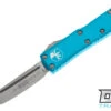 Microtech 233-10TQ UTX-85 T/E - Turquoise Handle - Stonewashed Blade
