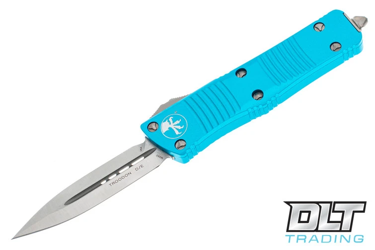 Microtech 138-4TQ Troodon D/E - Turquoise Handle - Satin Blade 1 Microtech 138-4TQ Troodon D/E - Turquoise Handle - Satin Blade