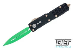 Microtech 232-1JM UTX-85 D/E Jedi Master - Black Handle - Green Blade