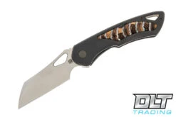 Olamic Cutlery WhipperSnapper Bolsterlock Wharncliffe - Satin Blade - Dark Blasted & Mam…