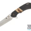 Olamic Cutlery Wayfarer 247 Wharning - Satin Blade - Dark Blasted - Mammoth Molar Stripe…