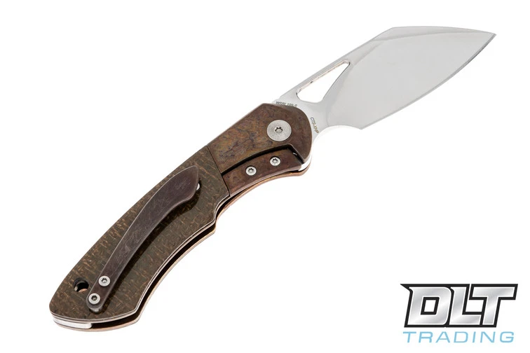 Olamic Cutlery WhipperSnapper Bolsterlock Sheepsfoot - Satin Blade - Antique Bolster - G… 2 Olamic Cutlery WhipperSnapper Bolsterlock Sheepsfoot - Satin Blade - Antique Bolster - G… - Image 2
