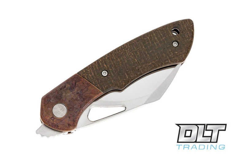 Olamic Cutlery WhipperSnapper Bolsterlock Sheepsfoot - Satin Blade - Antique Bolster - G… 4 Olamic Cutlery WhipperSnapper Bolsterlock Sheepsfoot - Satin Blade - Antique Bolster - G… - Image 4