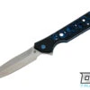Olamic Cutlery Rainmaker Dagger - Satin - Holes - KG Gunkote - Blue Accents - 377