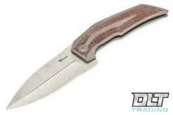 Reate Knives Reate T4000 - Titanium - Brown Micarta Inlay - Satin Blade