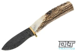 Silver Stag Crown Twist Damascus - Elk Stick